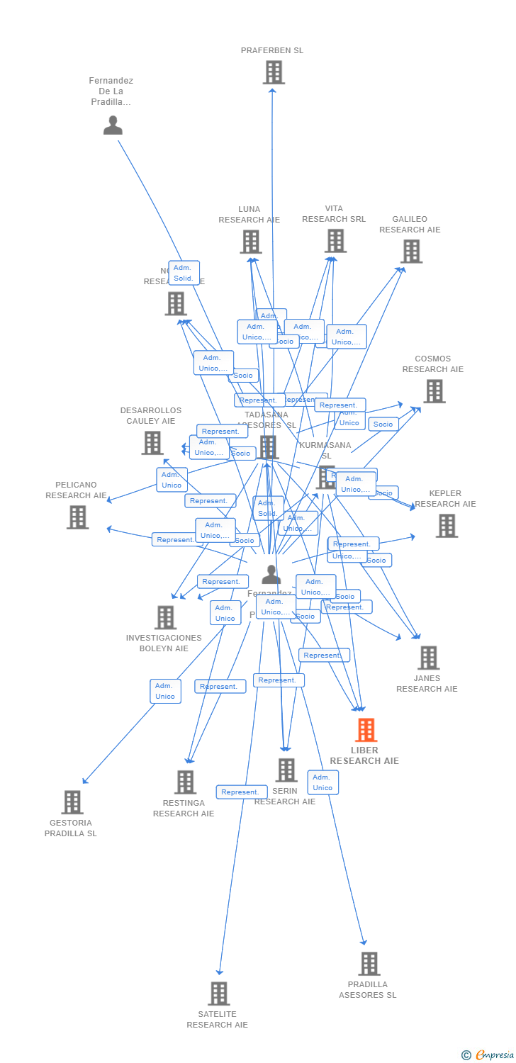 Vinculaciones societarias de LIBER RESEARCH AIE