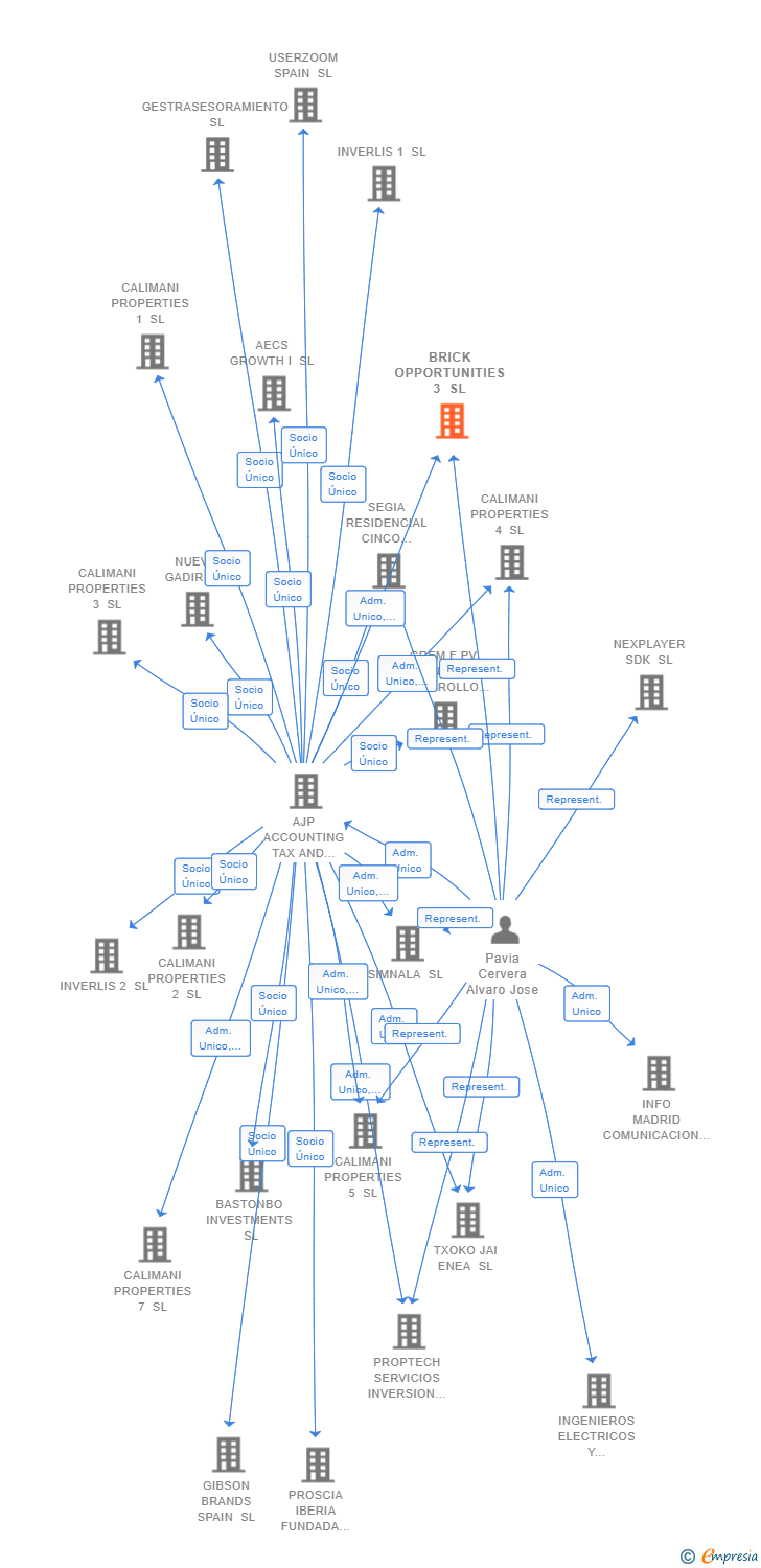Vinculaciones societarias de BRICK OPPORTUNITIES 3 SL