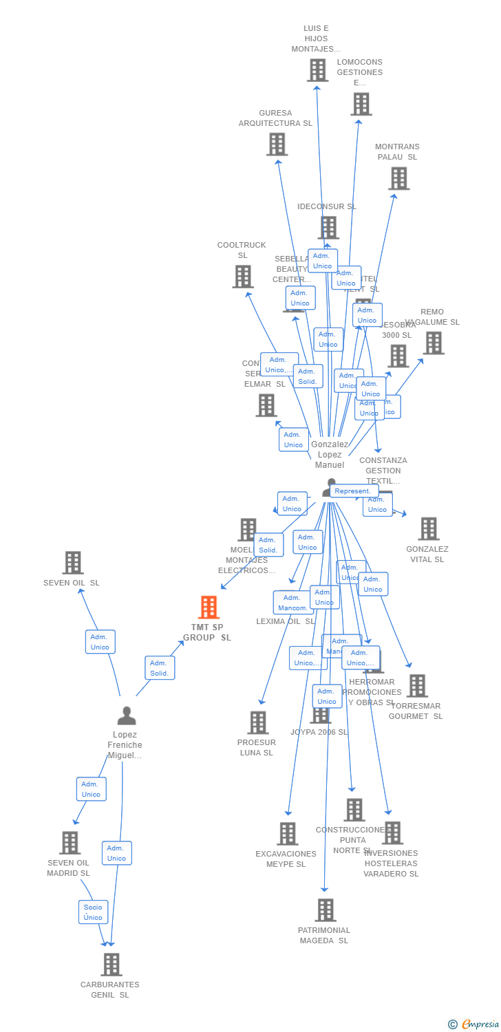 Vinculaciones societarias de TMT SP GROUP SL
