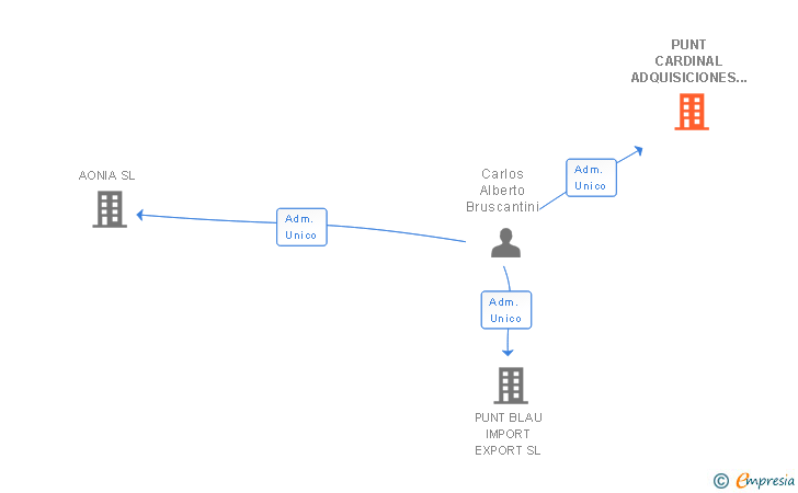 Vinculaciones societarias de PUNT CARDINAL ADQUISICIONES Y GESTIONES 2008 SL