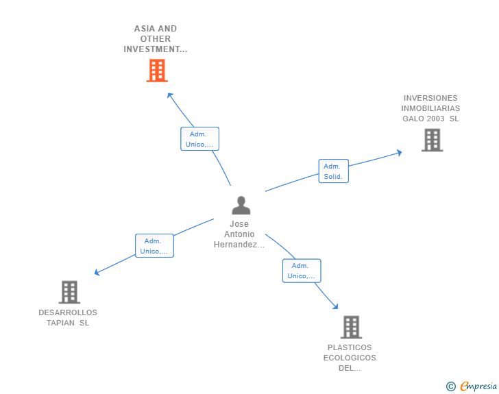 Vinculaciones societarias de ASIA AND OTHER INVESTMENT SL