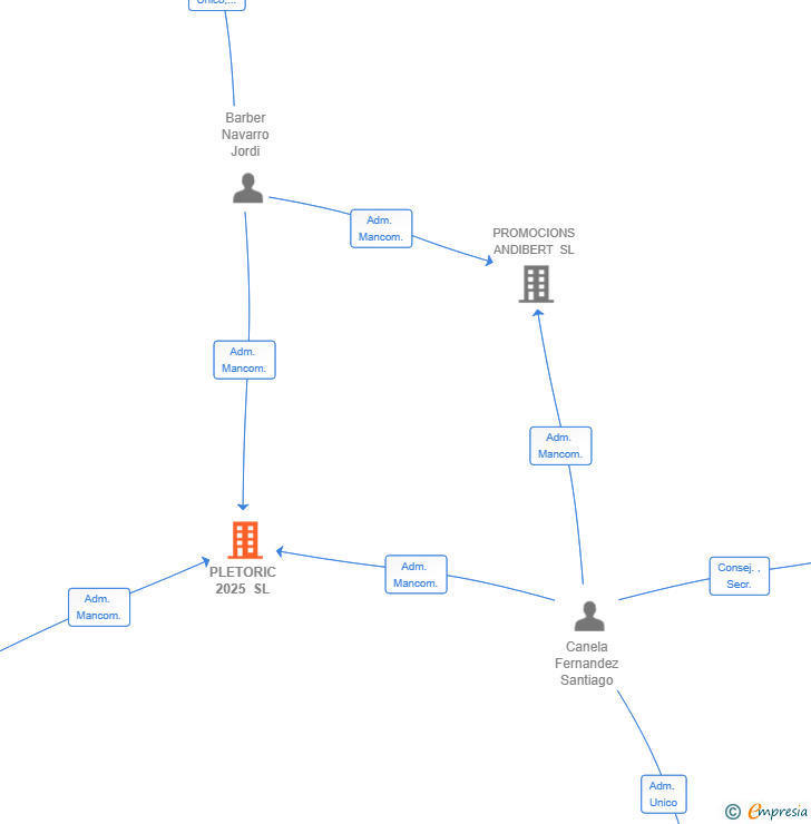 Vinculaciones societarias de PLETORIC 2025 SL