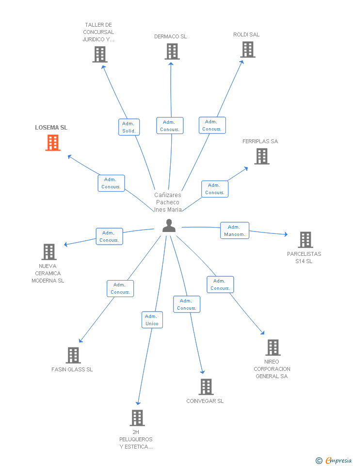 Vinculaciones societarias de LOSEMA SL