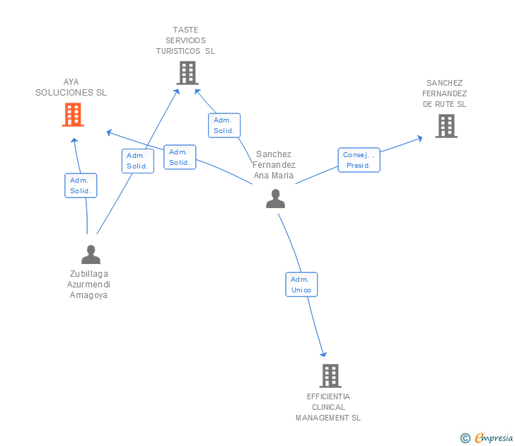 Vinculaciones societarias de AYA SOLUCIONES SL