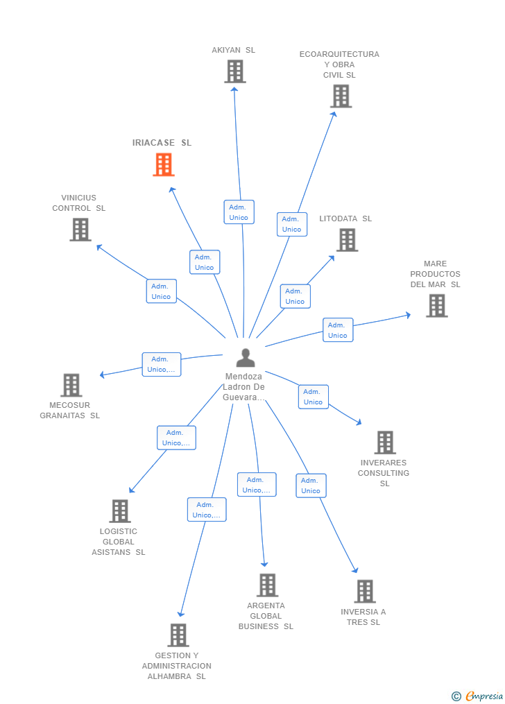 Vinculaciones societarias de IRIACASE SL