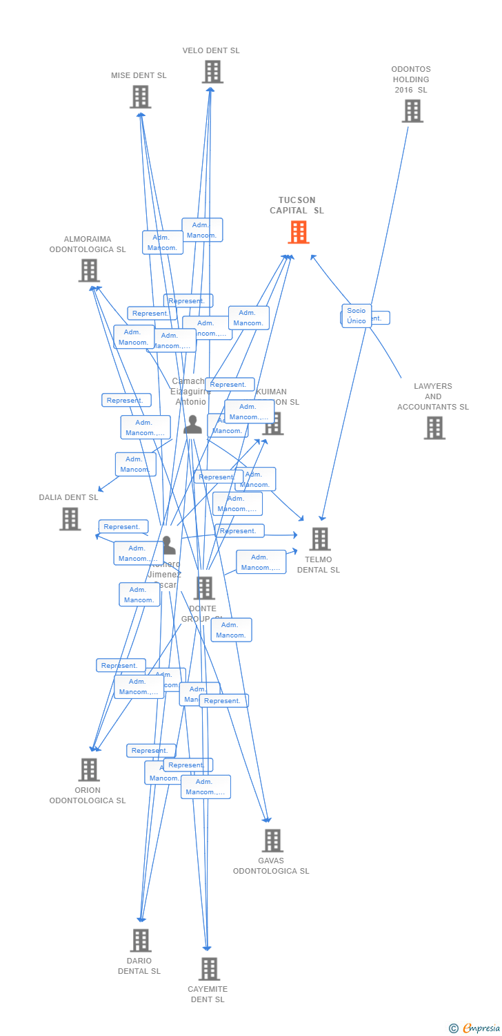 Vinculaciones societarias de TUCSON CAPITAL SL