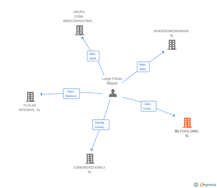 Vinculaciones societarias de MLFHOLDING SL