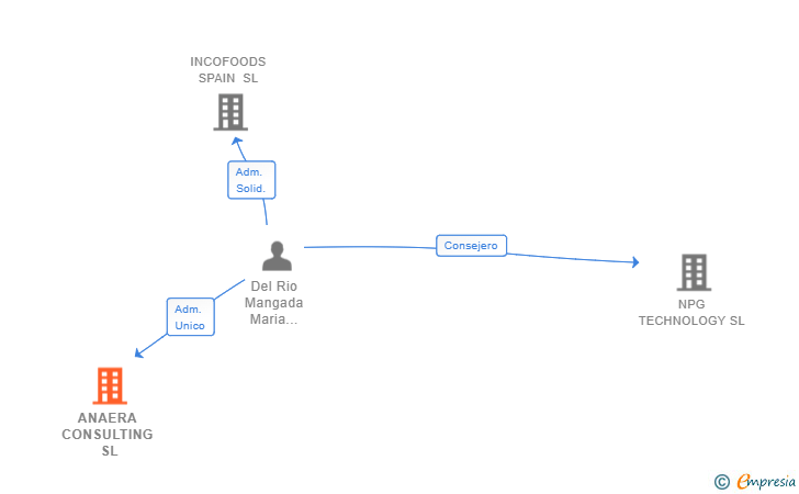 Vinculaciones societarias de ANAERA CONSULTING SL