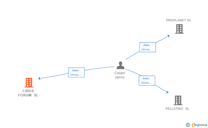 Vinculaciones societarias de CIBUS FORUM SL