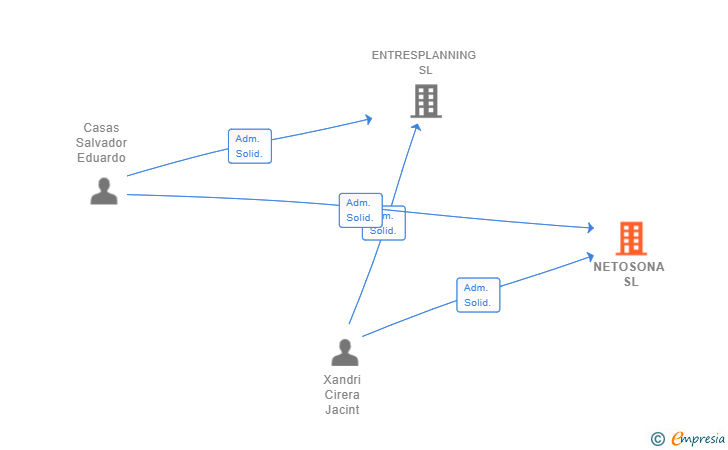 Vinculaciones societarias de NETOSONA SL