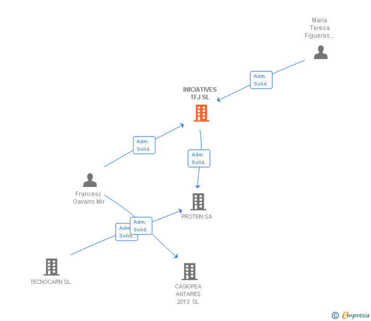 Vinculaciones societarias de INICIATIVES TFJ SL