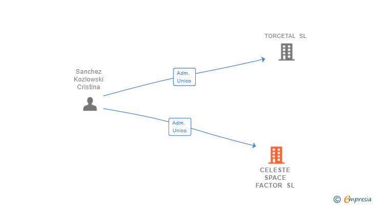Vinculaciones societarias de CELESTE SPACE FACTOR SL
