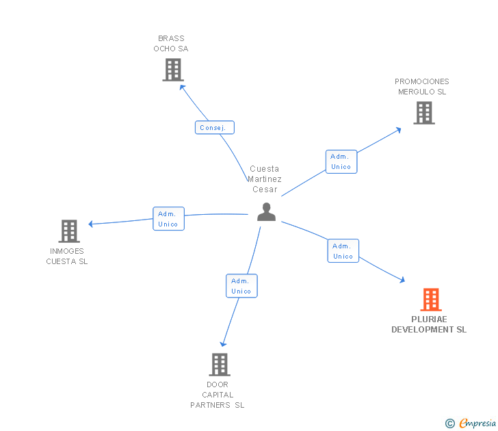 Vinculaciones societarias de PLURIAE DEVELOPMENT SL