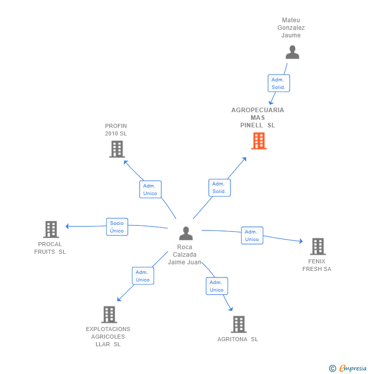 Vinculaciones societarias de TOPALAMA SL