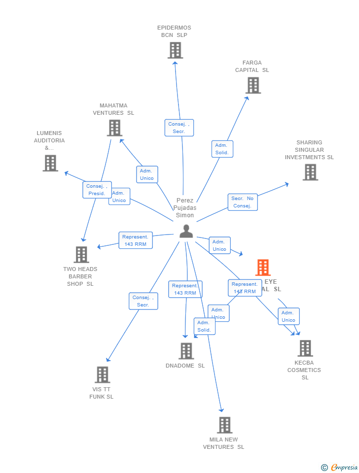 Vinculaciones societarias de KING EYE CAPITAL SL