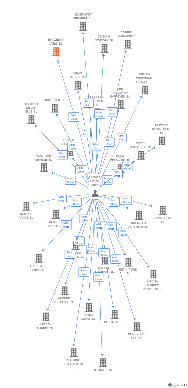 Vinculaciones societarias de IMAGINEX LABS SL