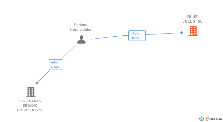 Vinculaciones societarias de BLUE JULES SL