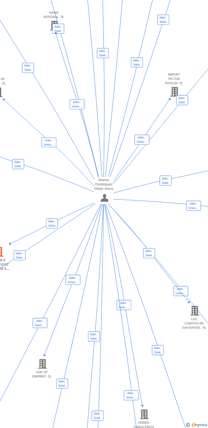 Vinculaciones societarias de BRENES DOMINGUEZ ASESORES SL