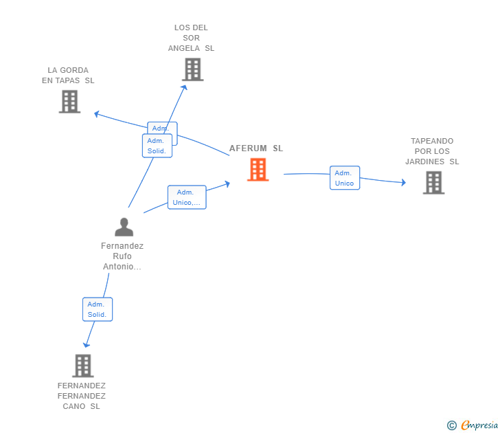 Vinculaciones societarias de AFERUM SL
