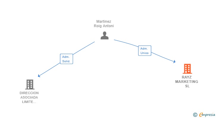 Vinculaciones societarias de RAYZ MARKETING SL