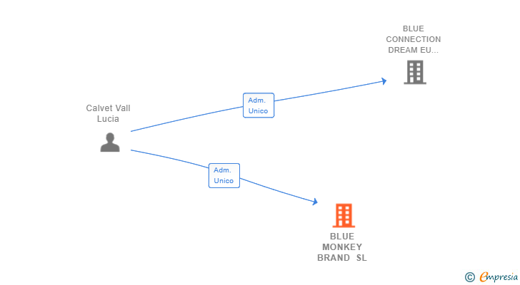 Vinculaciones societarias de BLUE MONKEY BRAND SL