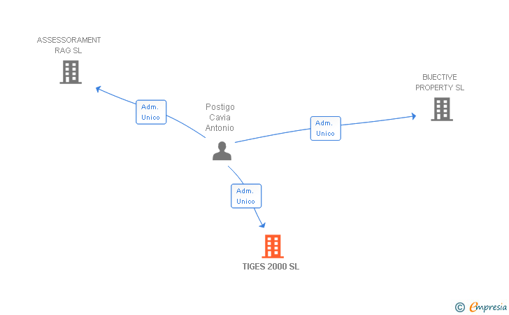 Vinculaciones societarias de TIGES 2000 SL