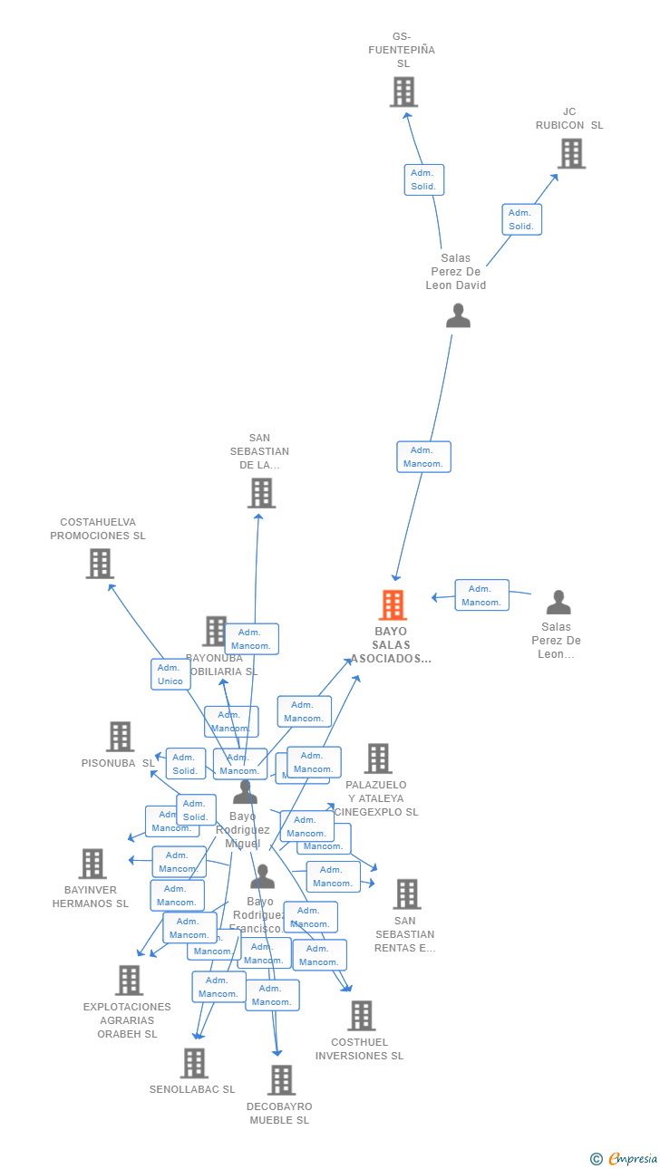 Vinculaciones societarias de BAYO SALAS ASOCIADOS SL