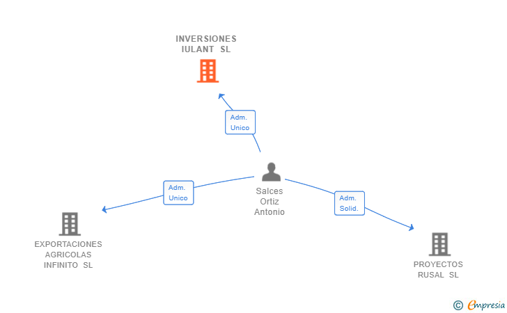 Vinculaciones societarias de INVERSIONES IULANT SL