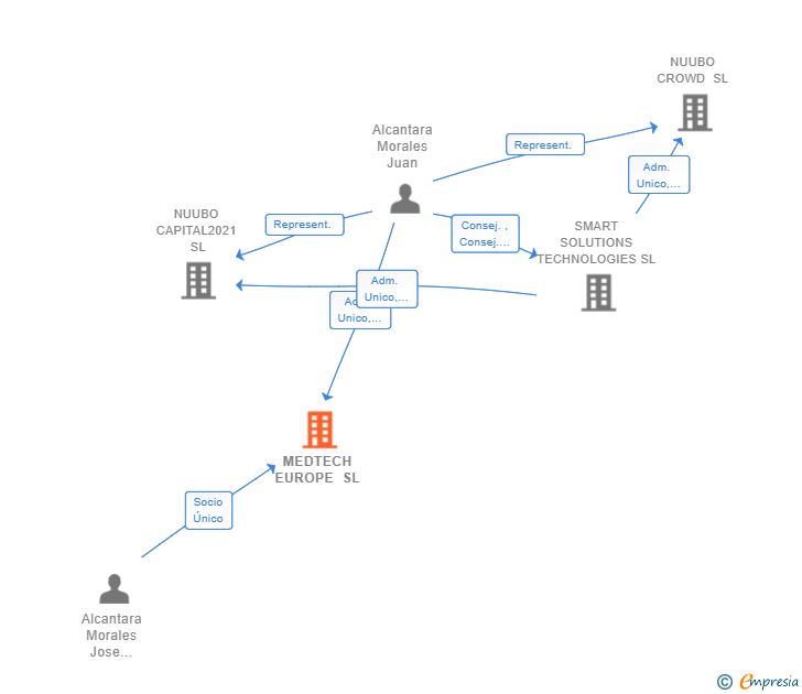 Vinculaciones societarias de MEDTECH EUROPE SL