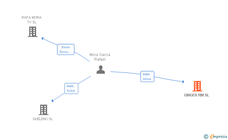 Vinculaciones societarias de GINGER RM SL