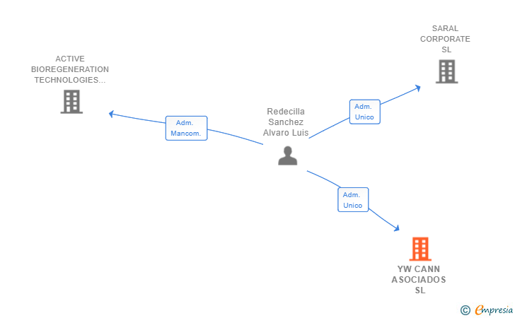 Vinculaciones societarias de YW CANN ASOCIADOS SL