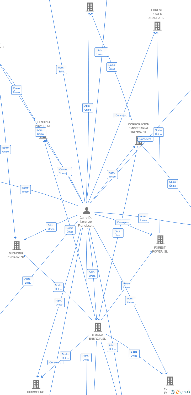 Vinculaciones societarias de FOREST POWER ZETA SL