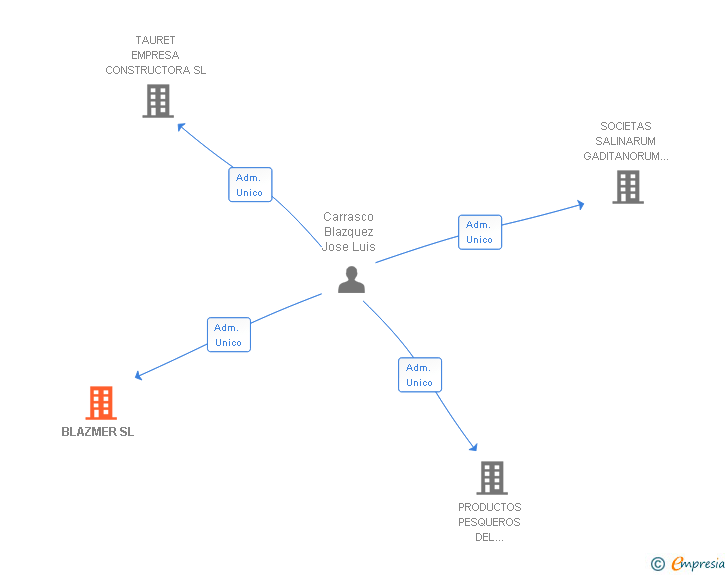 Vinculaciones societarias de BLAZMER SL