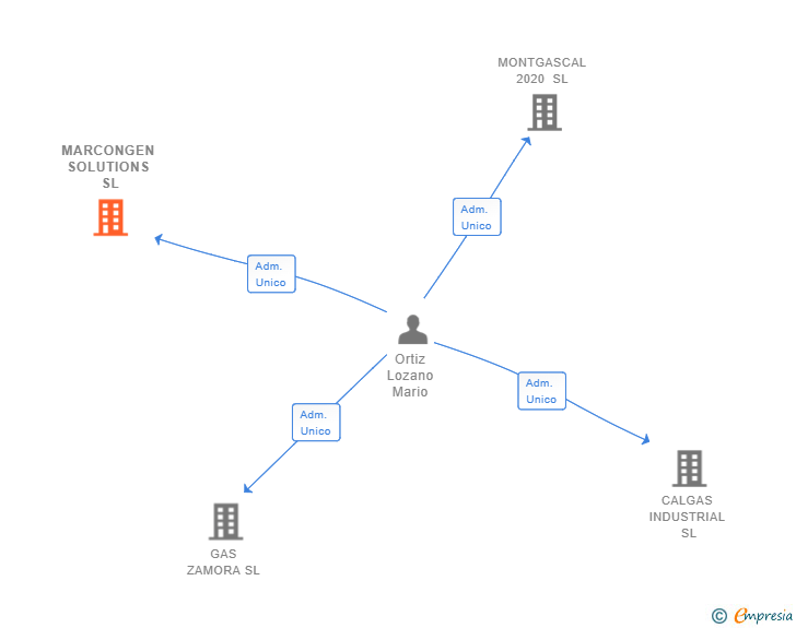 Vinculaciones societarias de MARCONGEN SOLUTIONS SL