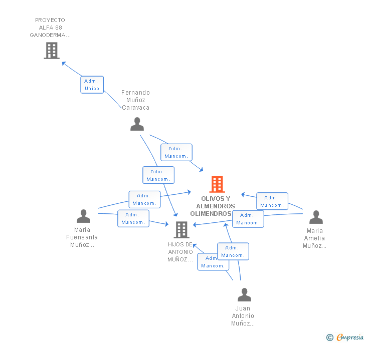 Vinculaciones societarias de OLIVOS Y ALMENDROS OLIMENDROS SL