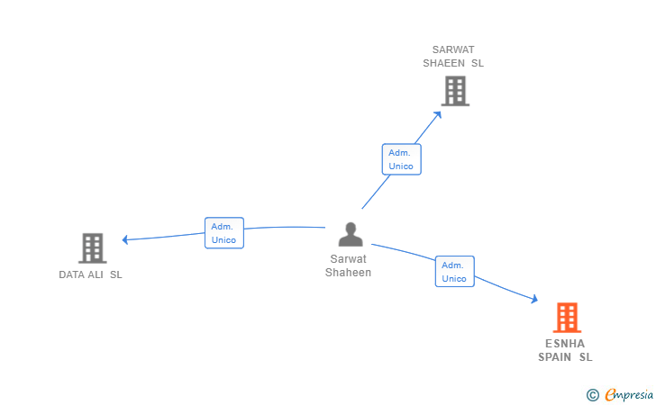 Vinculaciones societarias de ESNHA SPAIN SL