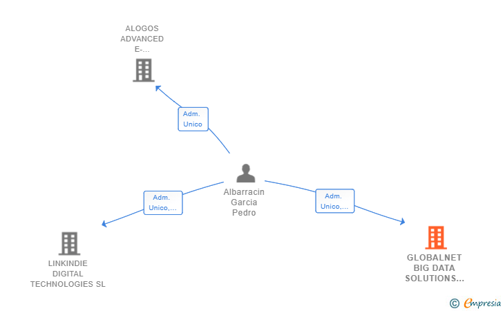 Vinculaciones societarias de GLOBALNET BIG DATA SOLUTIONS SL