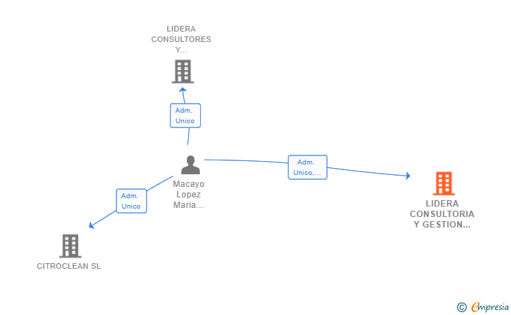 Vinculaciones societarias de LIDERA CONSULTORIA Y GESTION EMPRESARIAL SL