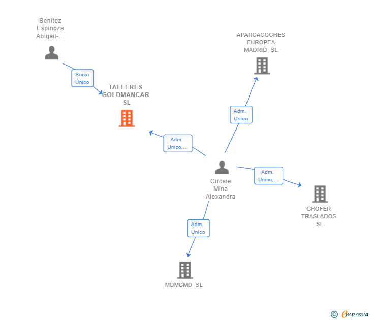 Vinculaciones societarias de TALLERES GOLDMANCAR SL