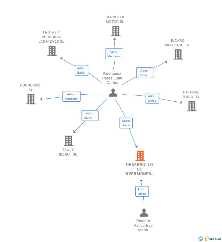 Vinculaciones societarias de DESARROLLO DE INVERSIONES 2020 SL