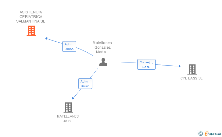Vinculaciones societarias de ASISTENCIA GERIATRICA SALMANTINA SL