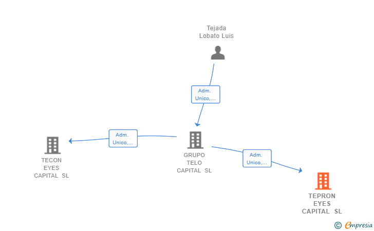 Vinculaciones societarias de TEPRON EYES CAPITAL SL
