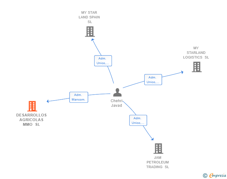 Vinculaciones societarias de DESARROLLOS AGRICOLAS MMO SL
