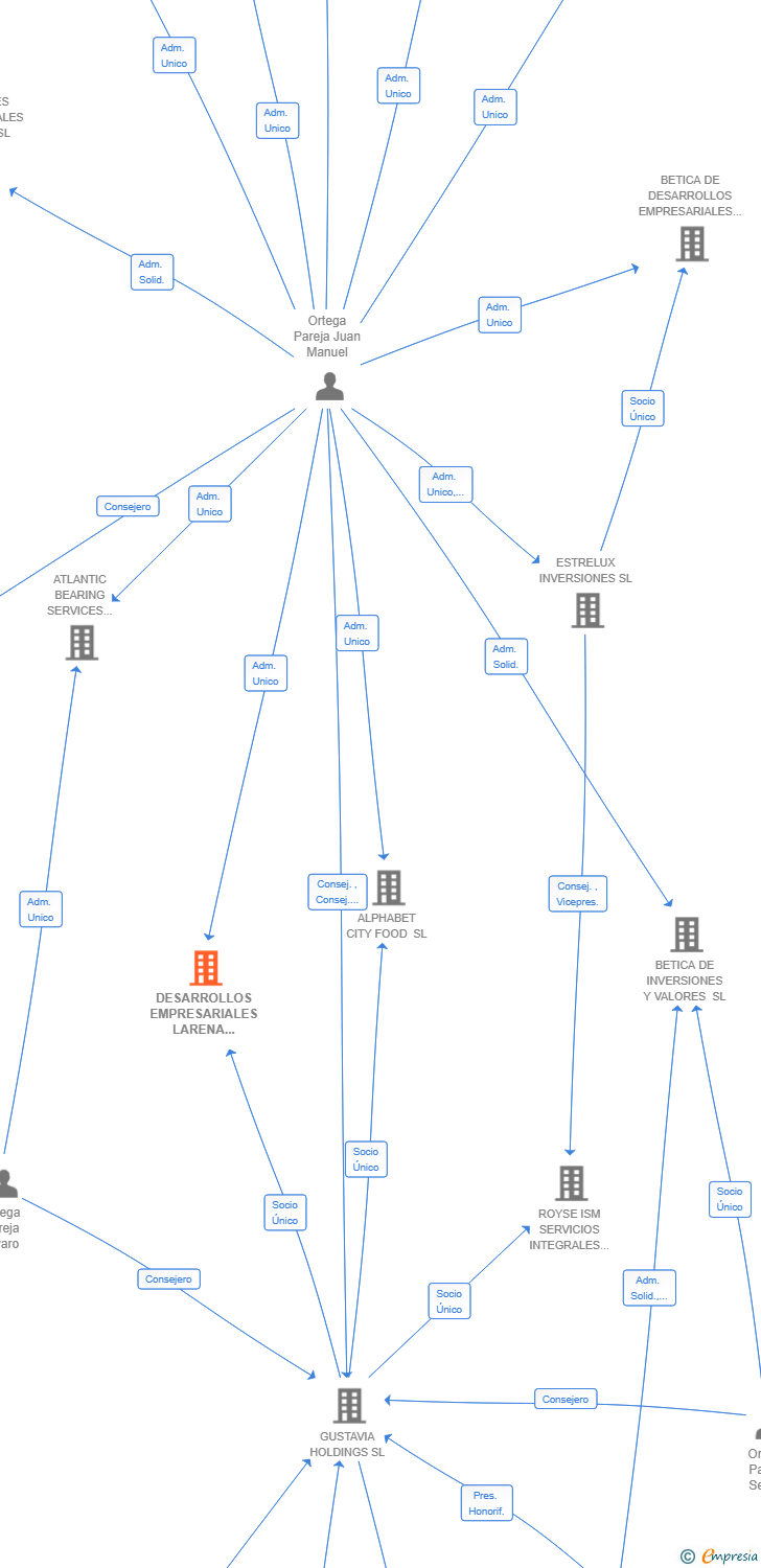 Vinculaciones societarias de DESARROLLOS EMPRESARIALES LARENA HOLDINGS SL