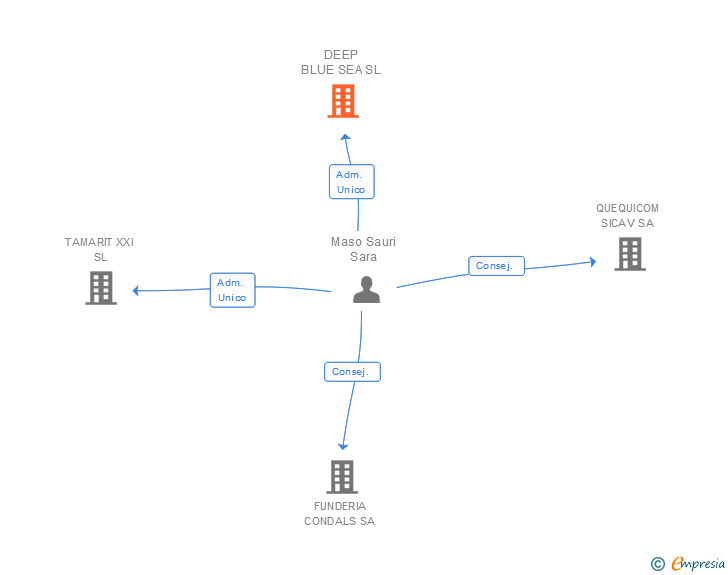 Vinculaciones societarias de DEEP BLUE SEA SL