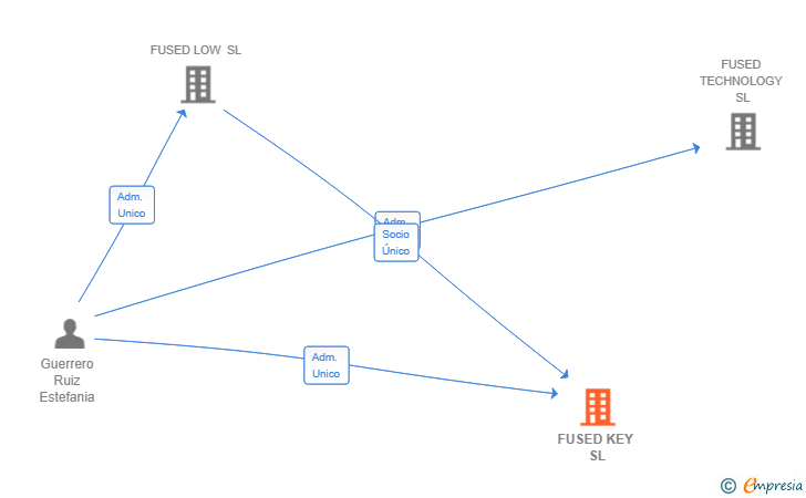 Vinculaciones societarias de FUSED KEY SL