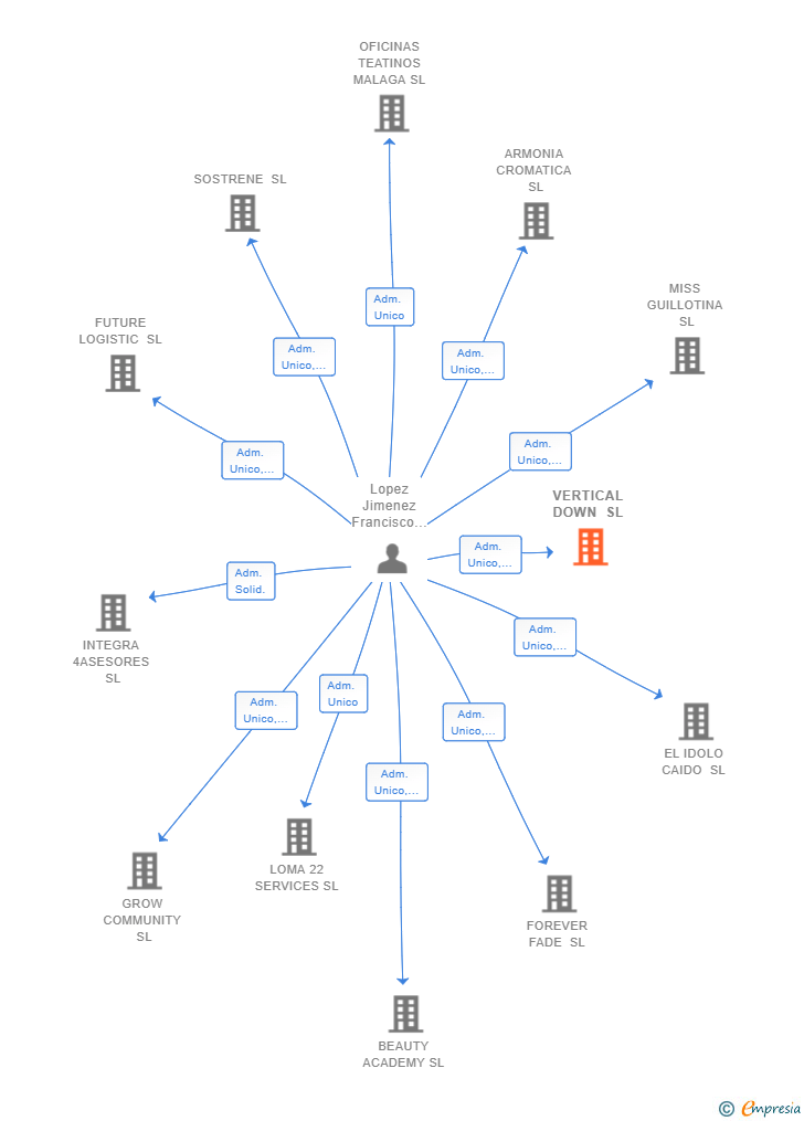 Vinculaciones societarias de VERTICAL DOWN SL