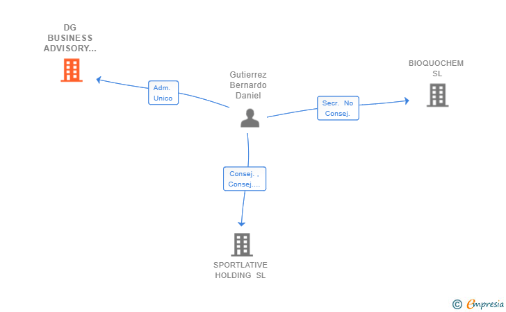 Vinculaciones societarias de DG BUSINESS ADVISORY SL
