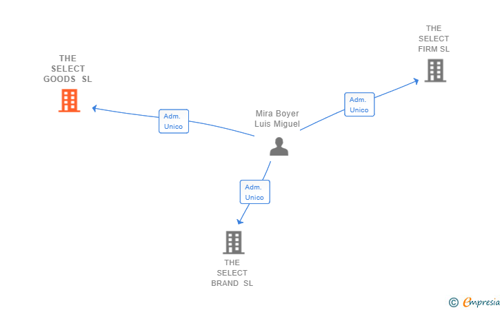 Vinculaciones societarias de THE SELECT GOODS SL