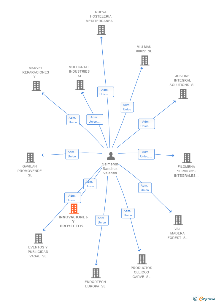 Vinculaciones societarias de INNOVACIONES Y PROYECTOS DAIKER SL